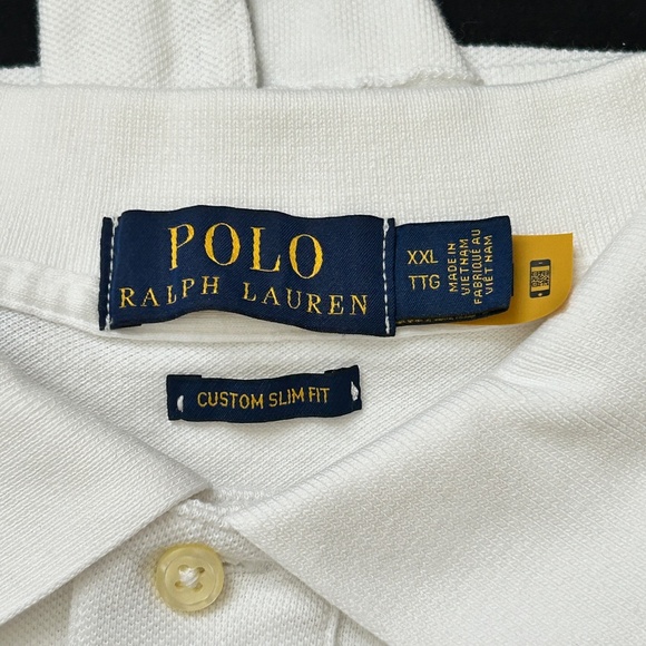 Polo Ralph Lauren Classic Fit Triple-Pony Mesh Polo Shirt Size 2XL White Slim - Picture 3 of 8